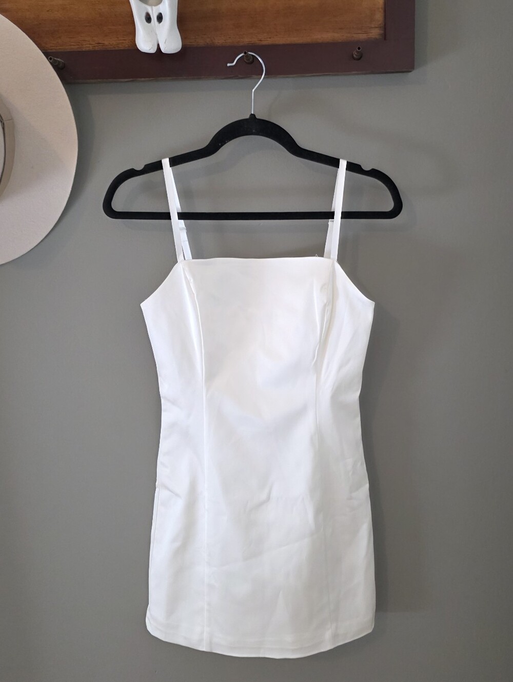 Aritzia TEN New Shimmer Satin Mini Dress Square Neck Dress Party Cocktail Women - Picture 2 of 12